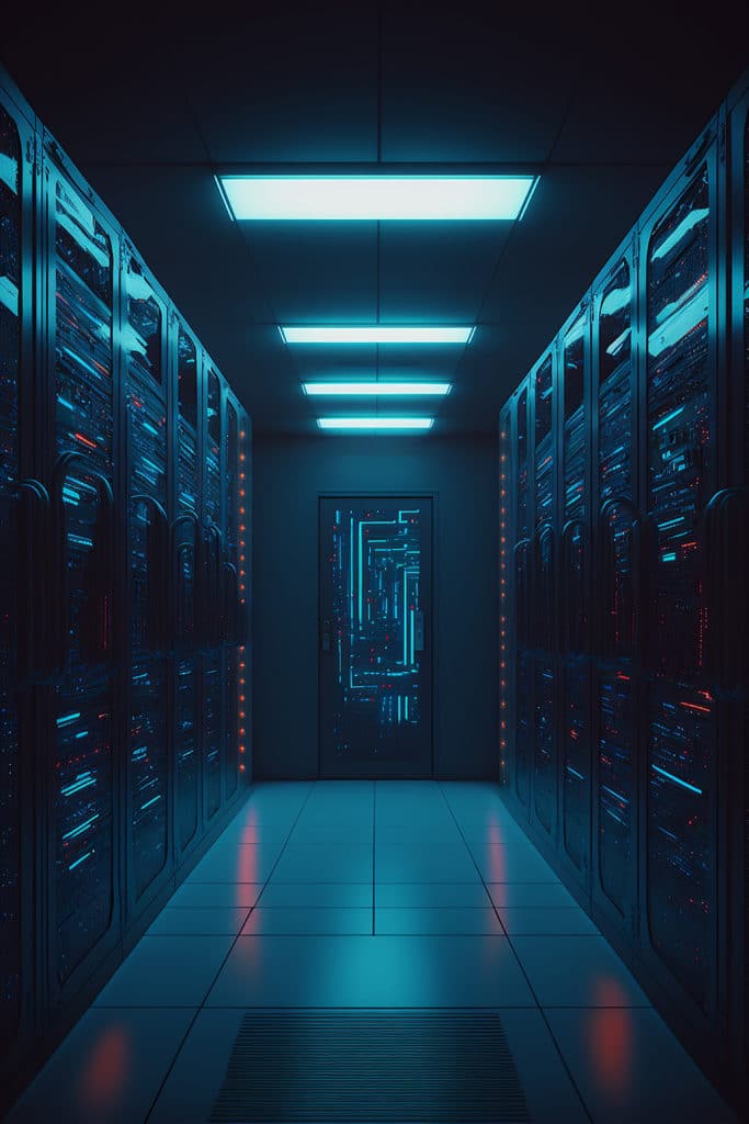 Datacenter avec des serveurs